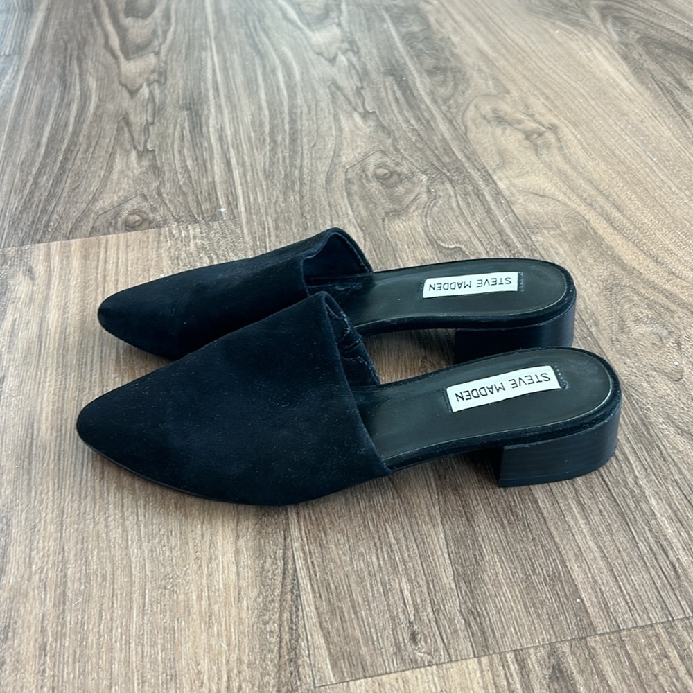 Steve Madden black suede mules - Picture 2 of 3